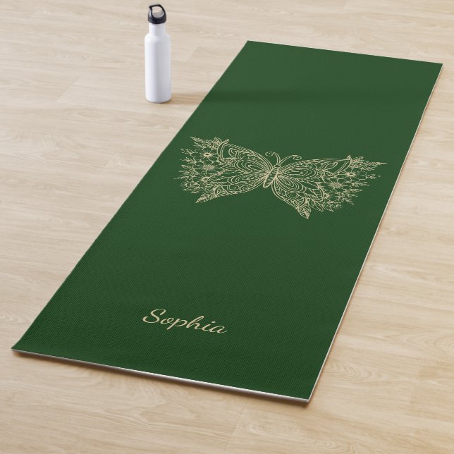 Personalized Yoga Mat, Butterfly Pirates Mat (In Situ)