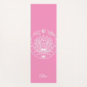 Personalized Yoga Mat Meditation Gift Pink