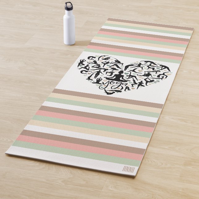 Personalized Yoga Matte with heart and name Mat (In Situ)