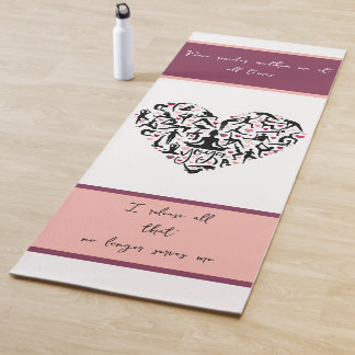 Personalized Yoga Matte with heart & text Yoga Mat