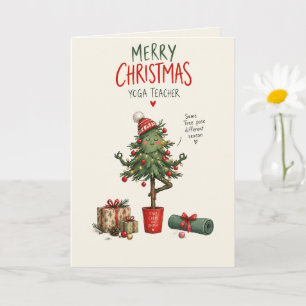 Personalized Yoga Teacher Christmas Card