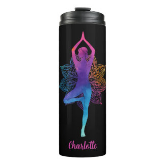 Personalized Yoga Thermal Tumbler – Add Your Name