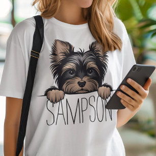 Personalized Yorkie Yorkshire Terrier Dog Name T-Shirt