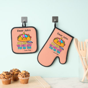 Personalized You Are The Only Meat For My Taco Oven Mitt & Pot Holder Set