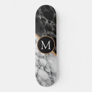 Personalized Your Letter Skateboard Marble Stone