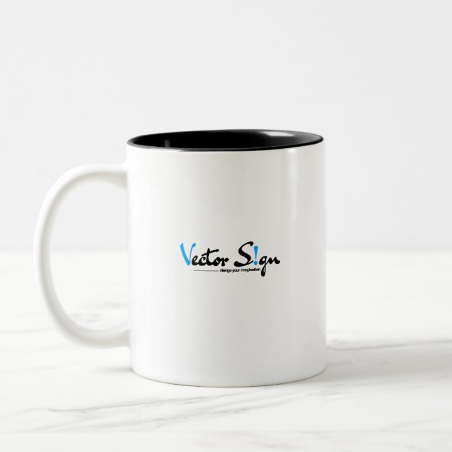 Personalized Your Logo Custom Logo Two-Tone Coffee Mug (Left)