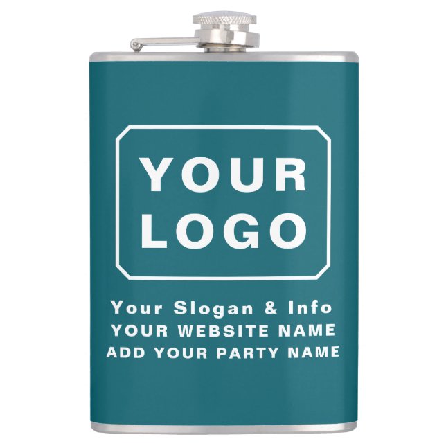 PERSONALIZED  YOUR LOGO NAME CUSTOM TEXT BEER  HIP FLASK (Front)