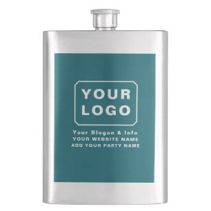 PERSONALIZED YOUR LOGO NAME CUSTOM TEXT BEER HIP FLASK
