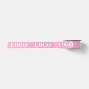 Personalized Your Logo Name Stylish Modern Minimal Satin Ribbon