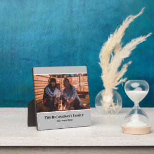 Personalized Your Photo in Gray Frame with Texts