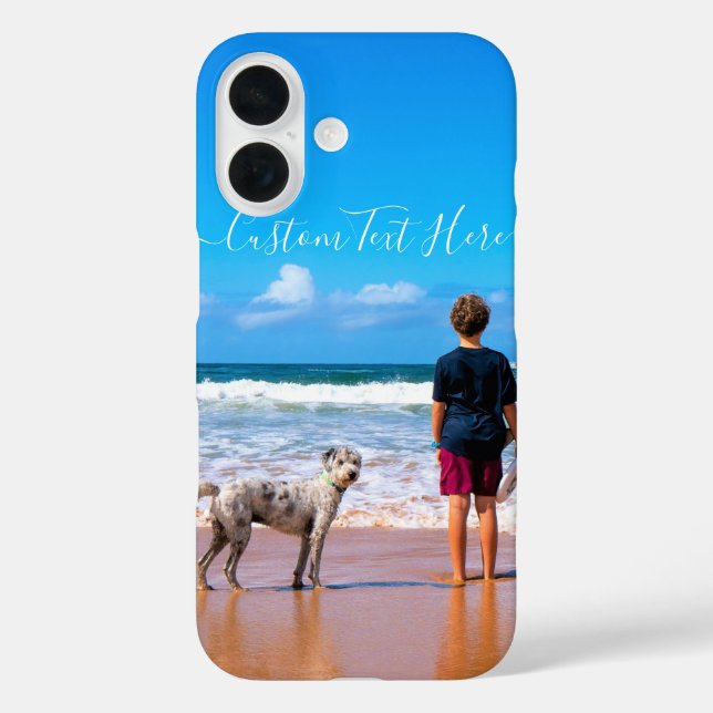 Personalized Your Photo iPhone Case Custom Text (Back)