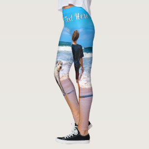 Personalized Your Photo Leggings with Custom Text