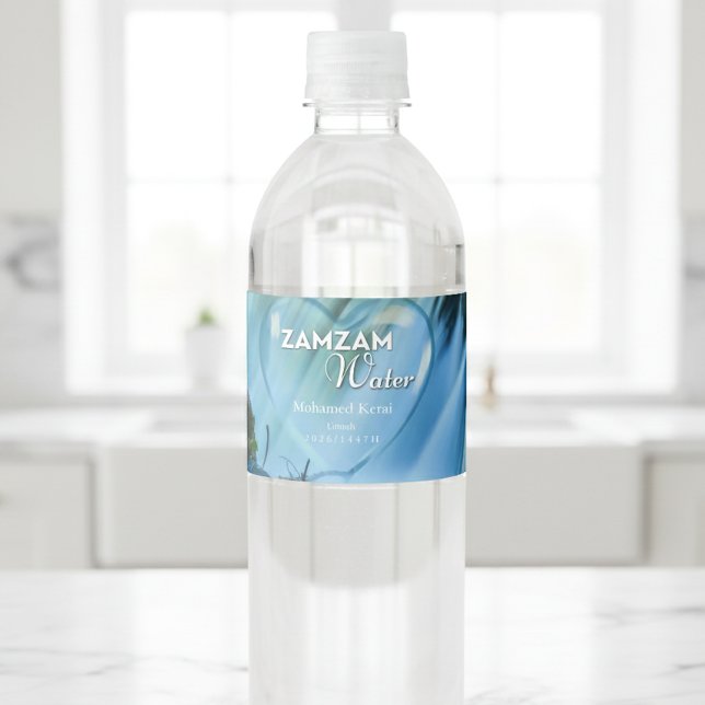 Personalized Zamzam Water Bottle Label Islamic Eve (Creator Uploaded)