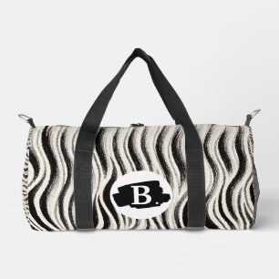 Personalized Zebra Stripe Print Small Duffel Bag