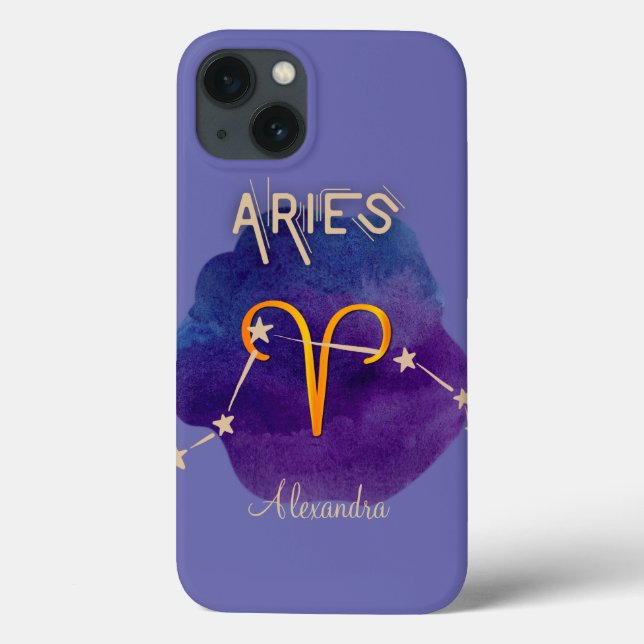 Personalized Zodiac Sign Aries Constellation Case-Mate iPhone Case (Back)