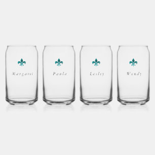PersonalizedMardi Gras Can Glasses