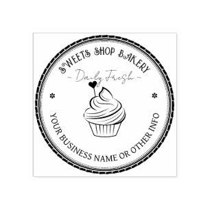 PersonalizedStamp Rubber   Homemade Bakery Logo Rubber Stamp
