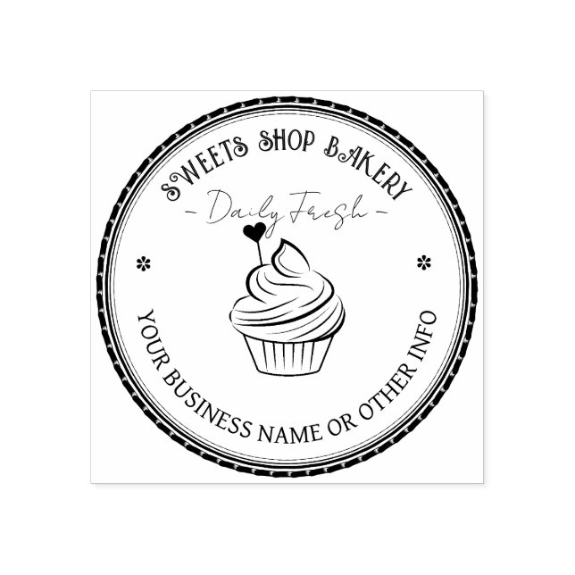 PersonalizedStamp Rubber | Homemade Bakery Logo Rubber Stamp (Imprint)
