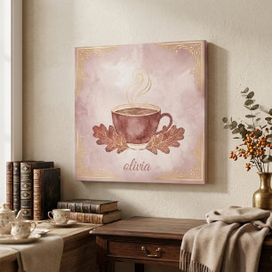 PersonalizedVintage Autumn Coffee Canvas Art