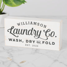 PersonalizedVintage Laundry Wash Dry Fold