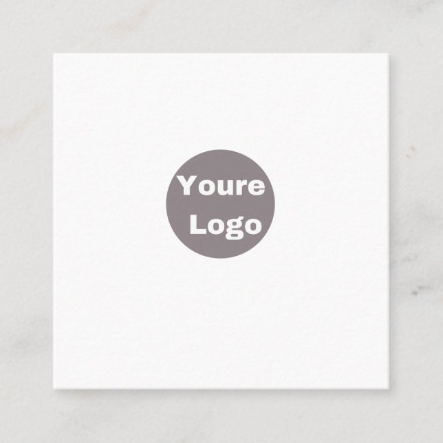 personallze square business card (Front)