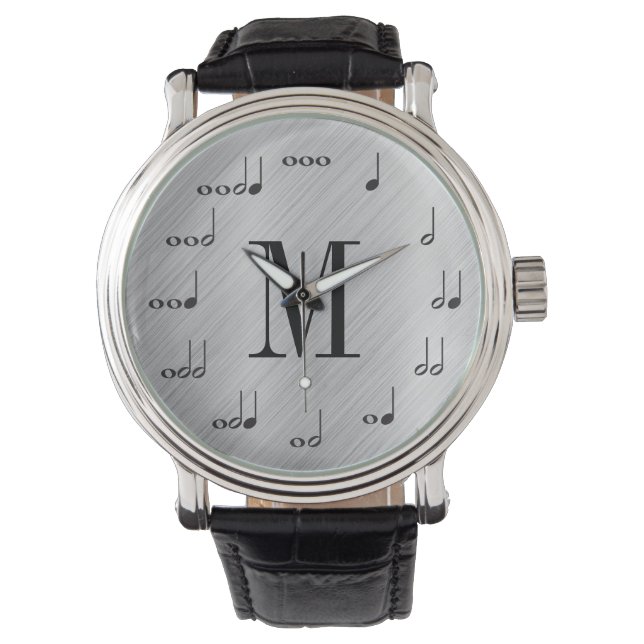 Personalzied Monogram Music Note Watch (Front)