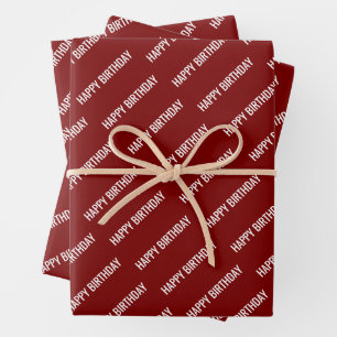 PERSONALZIED NAME STYLISH MODERN HAPPY BIRTHDAY  WRAPPING PAPER SHEET