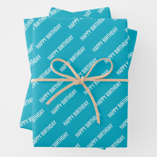 PERSONALZIED NAME STYLISH MODERN HAPPY BIRTHDAY  WRAPPING PAPER SHEET