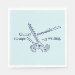 Personification Funny Creative Writing Napkin