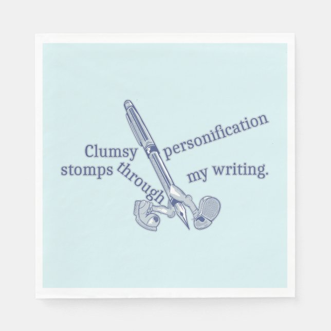 Personification Funny Creative Writing Napkin (Front)