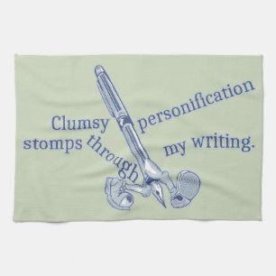 Personification Funny Creative Writing Tea Towel