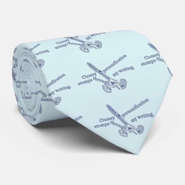 Personification Funny Creative Writing Tie (Rolled)