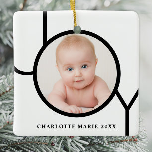 Personilized Baby Photo Christmas Ceramic Ornament
