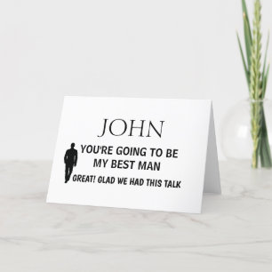 PERSONILIZED BEST MAN WEDDING Card