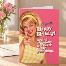 Personilized Retro Funny Birthday Aging Gracefully