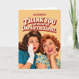Personilized Retro Funny Thank You Card