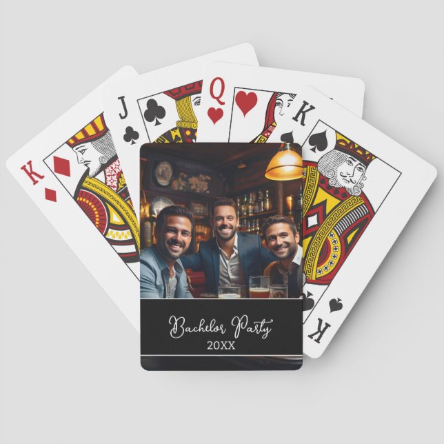 Personised bachelor party memory playing cards (Back)