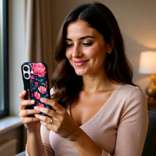 Personised Floral Pink iPhone Case