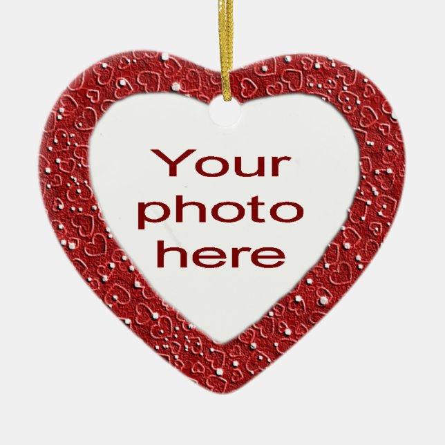 Personizable Heart Ceramic Tree Decoration (Front)