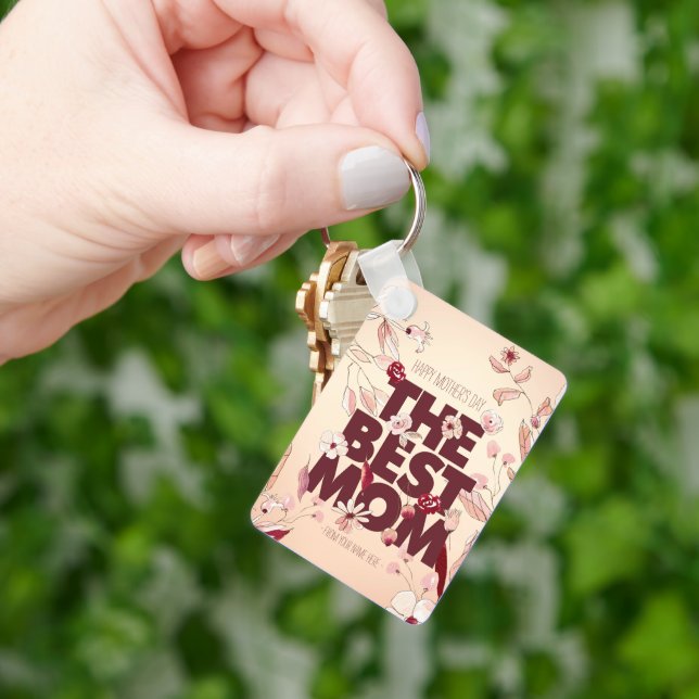 Personlaize Mother's Day - The Best Mum -  Key Ring (Hand)
