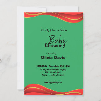 Personlaized Safari Baby Shower Invitation