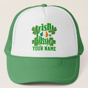 Personlalized Irish Australian St Patrick's day Trucker Hat