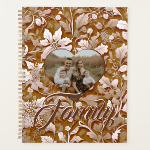 Personlie Terra cotta Burnt Orange vintage floral Planner