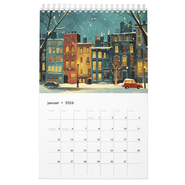 Personlig 2025 – Skandi Stil, Förtjusande Calendar (Jan 2026)