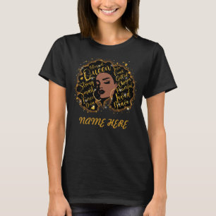 Personlized Black Power, Custom Black Girl  T-Shirt