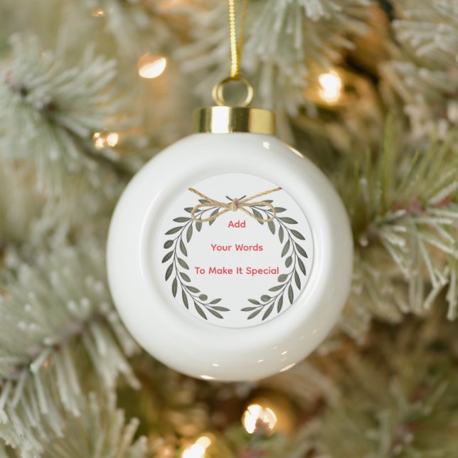Personlized  ceramic ball christmas ornament (Tree)