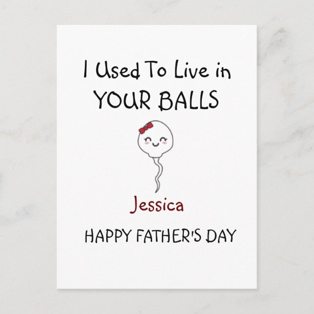 Personlized Happy Father's day from daughter Postcard (Front)