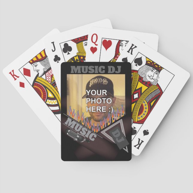 Personlized Music DJ Playing Cards (Back)