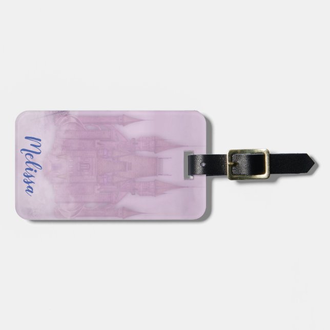 Personlized Princess Castle Travel Luggage Tag (Front Horizontal)