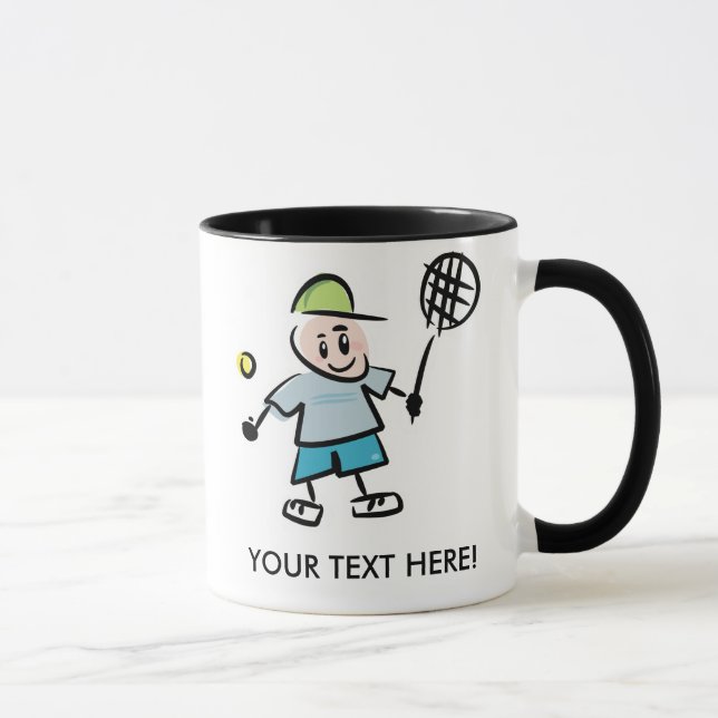 Personlized Tennis Mug Cartoon (Right)